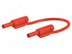 Test lead | 10A | banana plug 2mm,both sides | Urated: 600V | red