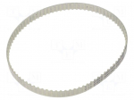 Timing belt | T5 | W: 10mm | H: 2.2mm | Lw: 420mm | Tooth height: 1.2mm
