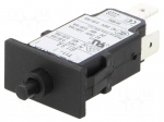 Circuit breaker | Urated: 240VAC | 48VDC | 9A | SPST | Poles: 1 | SNAP-IN