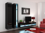 Cama Living room cabinet set VIGO NEW 5 black/black gloss