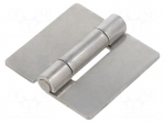 Hinge | Width: 50mm | stainless steel | H: 50mm