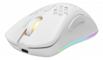 Wireless ultralight gaming mouse DELTACO GAMING WHITE LINE 70g weight, RGB, SPCP6651, 400-6400 DPI, 1000 Hz, white / GAM-120-W