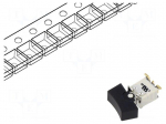 ROCKER | SPDT | Pos: 2 | ON-ON | 1A/250VAC | 3A/28VDC | black | black | IP67