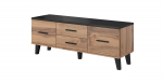 Cama RTV stand LOTTA 140cm wotan oak + matt black