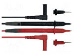 Test leads | Inom: 10A | Len: 1m | probe tip,angular banana plug 4mm