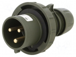 Connector: AC supply 3-phase | plug | male | 32A | 230VAC | IEC 60309