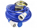 Extension lead | 3x2.5mm2 | 25m | PUR | blue | Sockets no: 1 | 16A