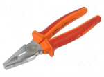 Pliers | insulated,universal | carbon steel | 220mm | 406/1VDEBI