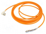 Cable: for sensors/automation | M12 | PIN: 4 | angled | 5m | plug | XZCP