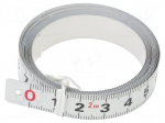 Ruler | L: 2m | Width: 13mm | flexible,self-adhesive
