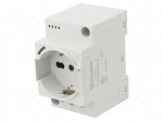 Connector: AC supply | female | socket | 250VAC | 16A | Type: with LED