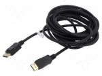 Cable | DisplayPort plug,both sides | DisplayPort 1.4 | 3m | black