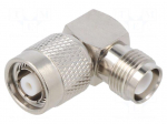 Adapter | RP-TNC male,RP-TNC female | Insulation: PTFE | 50&Omega; | brass