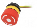 Switch: emergency stop | 22mm | Stabl.pos: 2 | NC + NO | red | none | IP65