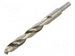 Drill bit | for metal | &Oslash;: 15mm | L: 169mm | high speed steel | 10mm