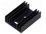 Heatsink: extruded | grilled | TO32 | black | L: 37.5mm | W: 29mm