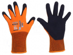 Protective gloves | Size: 7,S | orange | polyester | Comfort