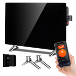 Kliimaseadmed // K&uuml;tteseadmed // Szklany panel grzewczy  Maclean, podczerwień 600W, timer, pilot, termostat, WiFi Tuya, kolor czarny, 55x100cm, MCE536