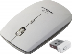 Klaviatuurid ja hiired // Arvuti hiired // EM120W Mysz bezprzewodowa 2.4GHz 4D optyczna USB Saturn biała