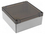Enclosure: multipurpose | X: 140mm | Y: 140mm | Z: 60mm | 1554 | grey | IP68
