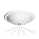 ROVO PC, plafon oświetleniowy z czujnikiem ruchu 360st, 2 x 18 W, E27, IP20, polikarbon mleczny