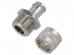 Straight terminal connector | Thread: metric,non-swivel,outside