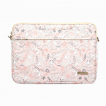 Laptop Bag iLike 13-14 Inches Fabric Laptop Bag With Strap Flower Pink
