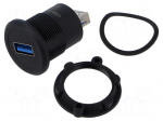 Adapter | USB A socket,both sides | USB 3.0 | Thread: M22 | 1&divide;10mm