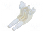 Fiber for LED | &Oslash;2.8mm | L: 20mm | No.of mod: 2 | Front: flat | H: 10mm