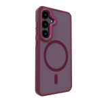 Back panel cover Evelatus Samsung Galaxy S24 Shield Case With Magsafe matte Red