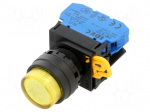 Switch: push-button | 22mm | Stabl.pos: 1 | NO | yellow | LED | IP65 | YW