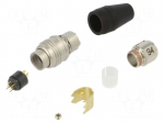 Connector: circular | push-pull | plug | PIN: 6 | 1A | HR25 | gold-plated