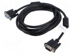 Cable | D-Sub 15pin socket,D-Sub 15pin HD plug | black | 3m