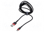 Cable | High Speed,USB 2.0 | 2m | black | textile | 1.5A