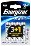 R6/AA patareid 1.5V Energizer Ultimate Lithium L91 pakendis 4 tk.