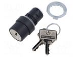 Switch: rotary with key | 22mm | Stabl.pos: 2 | none | IP65 | prominent