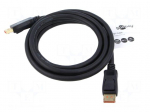Cable | DisplayPort plug,both sides | PVC | Len: 2m | black | Core: Cu