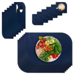 VILSTO Felt Fabric Place Mats (18 Piece Set) Blue