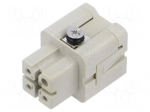 Connector: HDC | contact insert | female | EPIC H-A | PIN: 4 | 10A | 3+PE