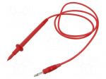 Test lead | 60VDC | 30VAC | 16A | probe tip,banana plug 4mm | Len: 1m