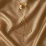 Choker necklace BIJOUX D-197024 Gold &mdash; metallic design, adjustable fit