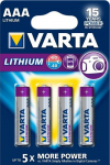 R03/AAA patareid Varta liitium L91/6106 pakendis 4 tk.