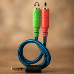 Audio adapter Riff RF-Y-JACK 3.5mm male to 2&times; 3.5mm female for headphones and microphone