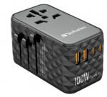 Verbatim GaN III Universal 2x USB-C Travel Adapter 100W