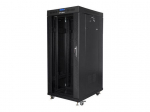 Servers Lanberg  Rack cabinet 19" free-standing 27U/800x1200 (flat pack) with glass door lCD, black |