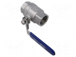 Ball valve | max.65bar@<100&deg;C | 1.4408 stainless steel | G316