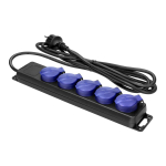 Uued tooted // Przedłużacz warsztatowy bryzgoszczelny IP44, 5 gniazd 2P+Z IP44, schuko, przew&oacute;d gumowy, H05RR-F 3x1,5mm?, długość 3m