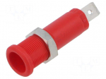Laboratory connector: 4mm banana | socket | 5kV | 10A | red