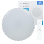 PNI D-Light CL2436D 36W LED ceiling light, dimmable, with remote control, round 41 cm, 3000K-6500K, 230V power supply, 3600 lm, white