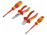 Tools set: pliers, insulation screwdrivers | insulated | 1kVAC